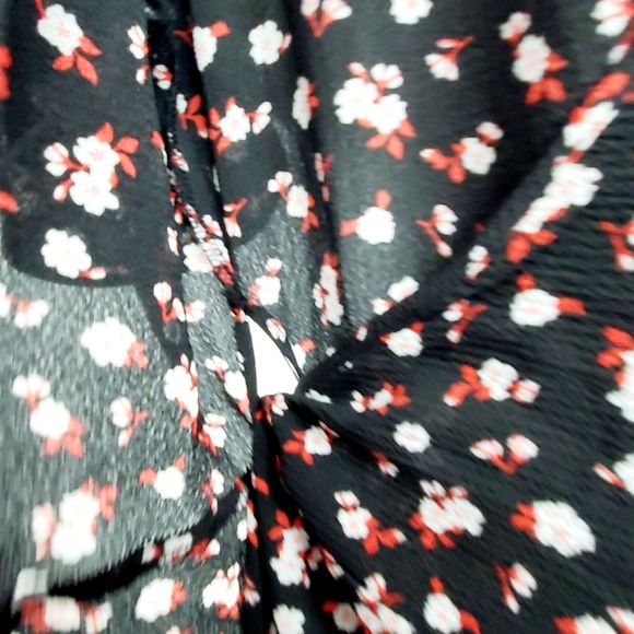 Max Studio Ruffle Crepe High Low Wrap Midi Dress - Picture 4 of 7